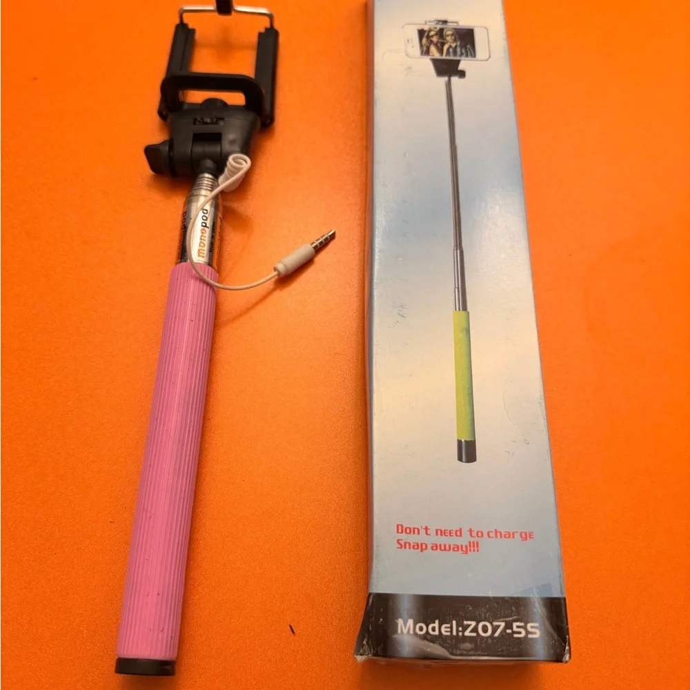 Universal Pink Selfie Stick for Smartphones
